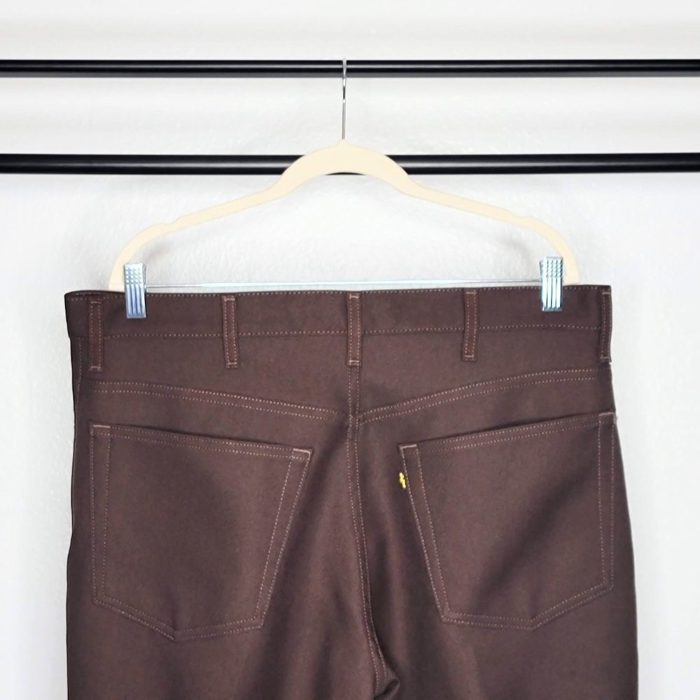 Levi's 517 Men's Vintage Y2K Brown Polyester Bootcut Pants Size 38 - Picture 8 of 10